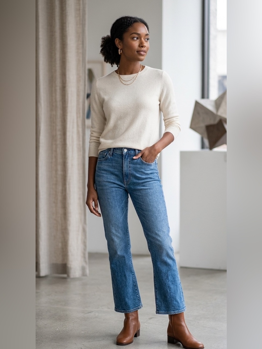Citizens of humanity Demy Cropped Flare Medium Wash Size 28